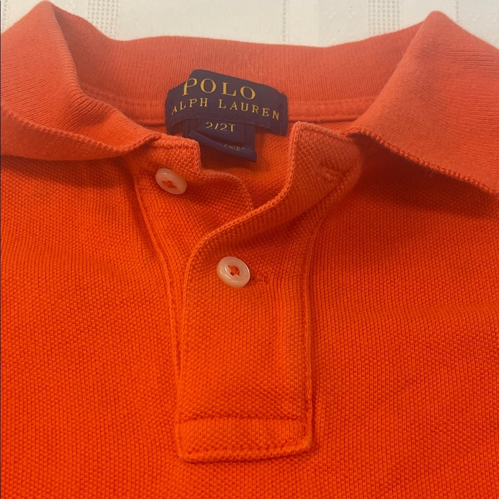 Polo Ralph Lauren Orange Shirt and Gray Pants Set size 2T - Picture 12 of 12